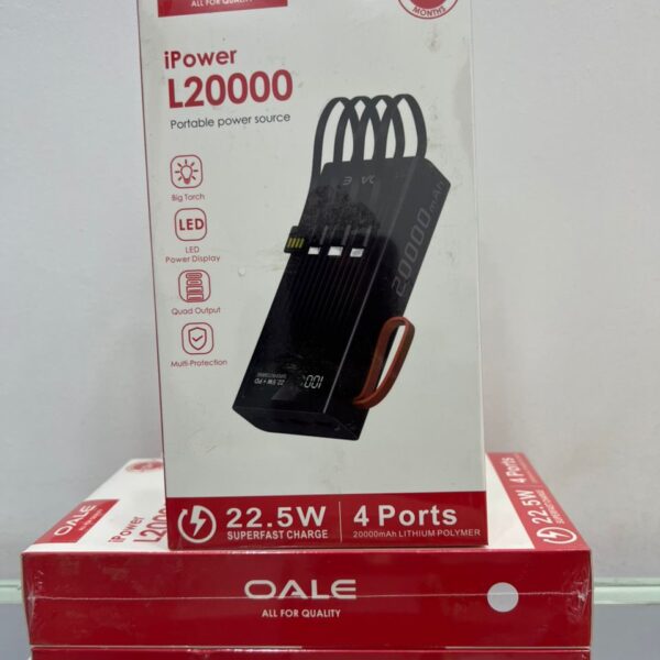 OALE ALL FOR QUALITY WARRANTY 12+19 MONTHS iPower L20000 Portable power source Big Torch LED LED Power Display Quad Output Multi-Protection M 20000mA 00 OALE 1200 22.5W SUPERFAST CHARGE 4 Ports 20000mAh LITHIUM POLYMER
